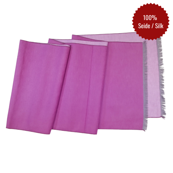 Seidenflanell Schal Lila Pink